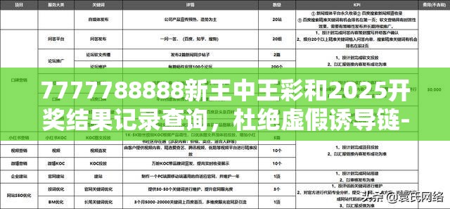 7777788888新王中王彩和2025开奖结果记录查询，杜绝虚假诱导链-本质释义、专家解析解释与落实